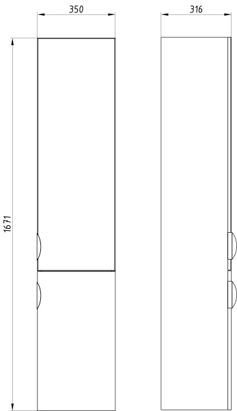 Пенал ASB-Mebel Лавре 35  12140